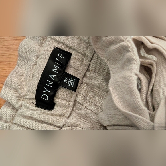 Dynamite Light Gray Tie-Waist Joggers - Picture 2 of 5